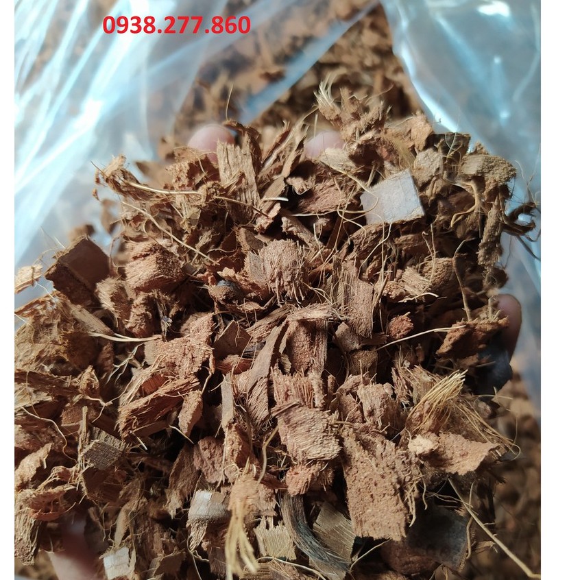 1kg xơ dừa, vỏ dừa cắt xử lý nấm bệnh GROW!T coco coir chips. Giá thể xơ dừa trồng Lan, trồng cây,..