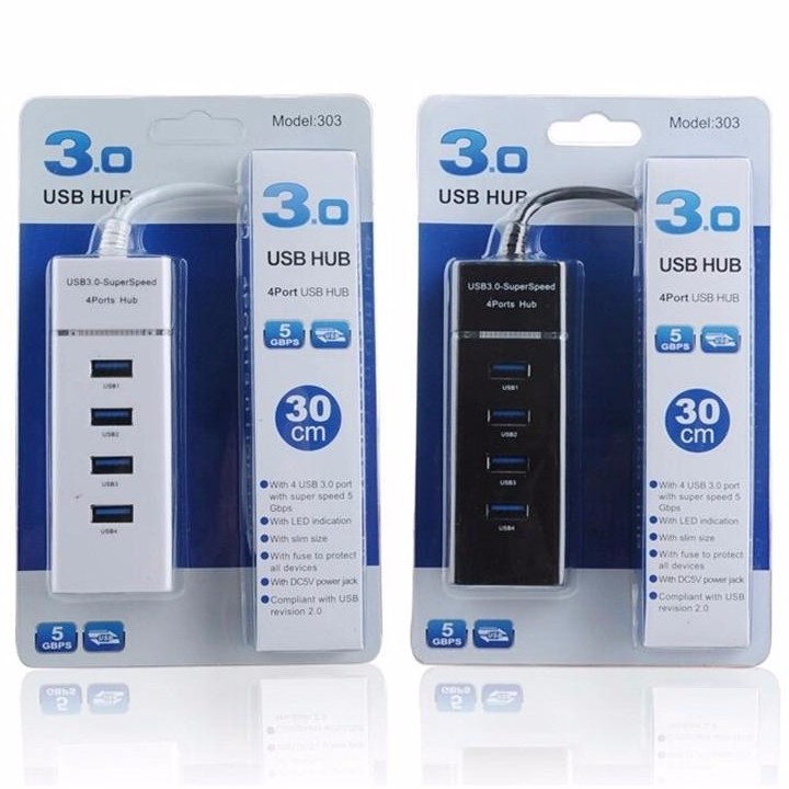 Hub chia cổng Usb 3.0 Cabos 303 - Thiết bị chia 4 cổng Usb - Hub Usb 4 ports 3.0 Cabos 303