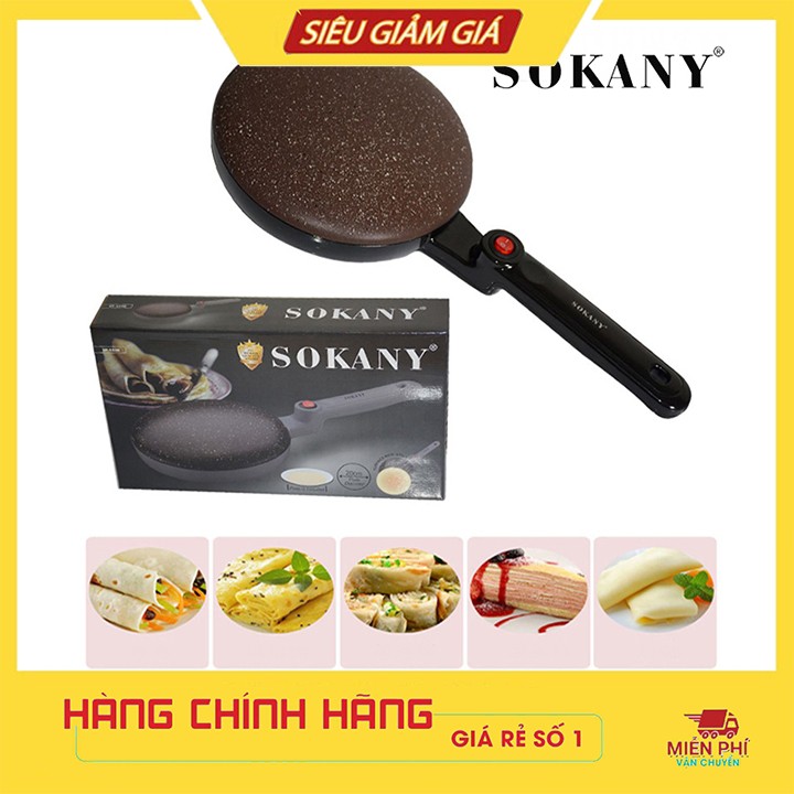 Chảo điện nướng bánh pancake, bánh cuốn chính hãng Sokany
