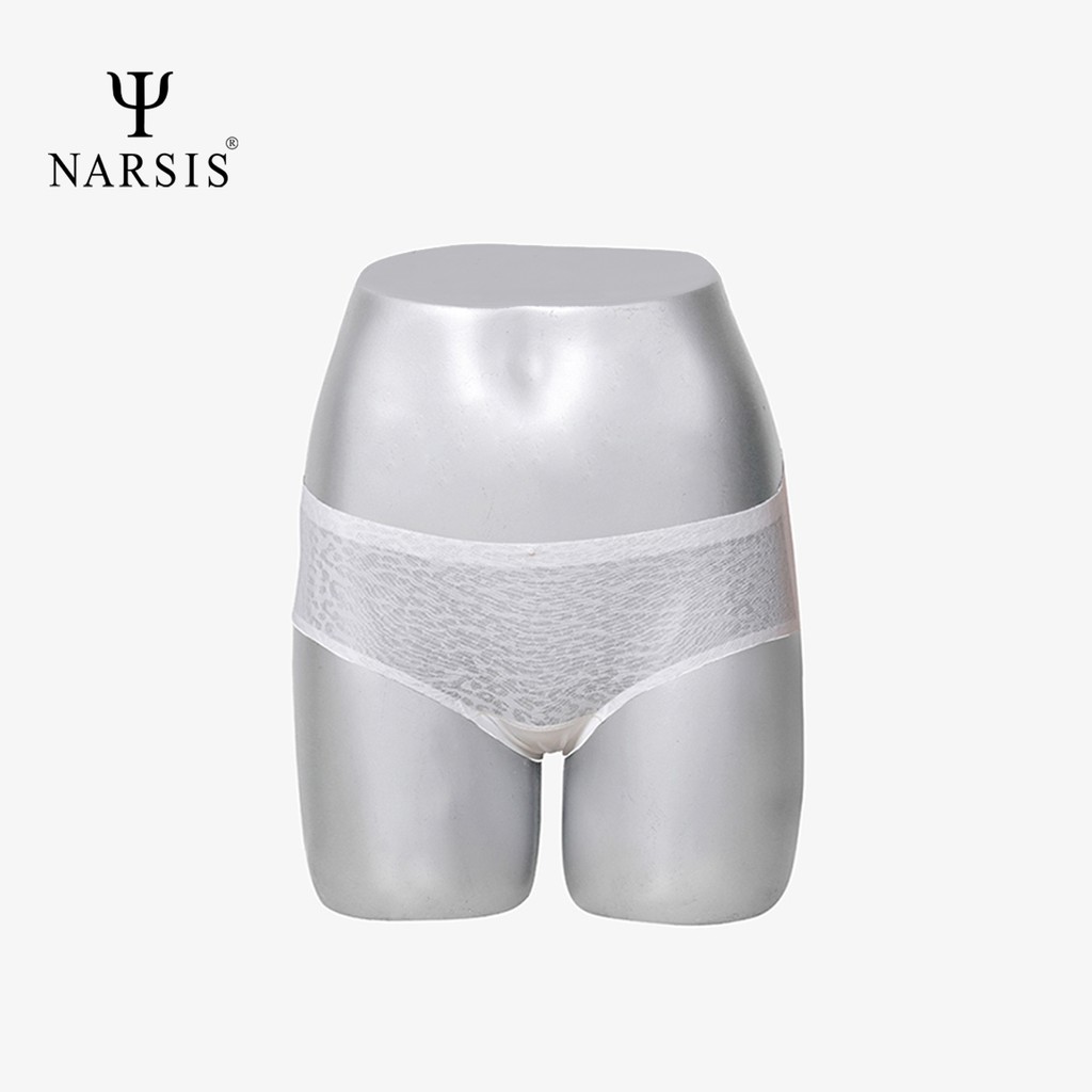 Quần lót nữ seamless Narsis K8033 ép ren màu trắng