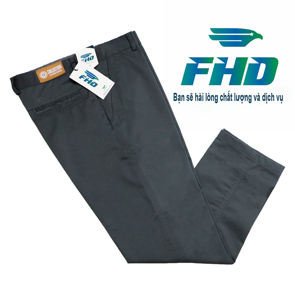 Quần dài kaki trung niên nam với đường may tỉ mỉ đẹp, chất vải dày, bền màu FHDQ001