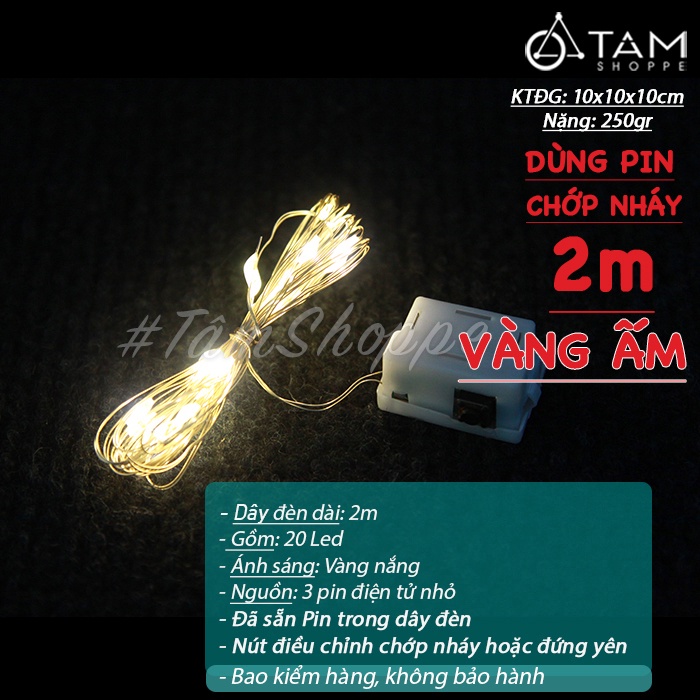 Dây đèn Led đom đóm Fairy Light màu Vàng ấm
