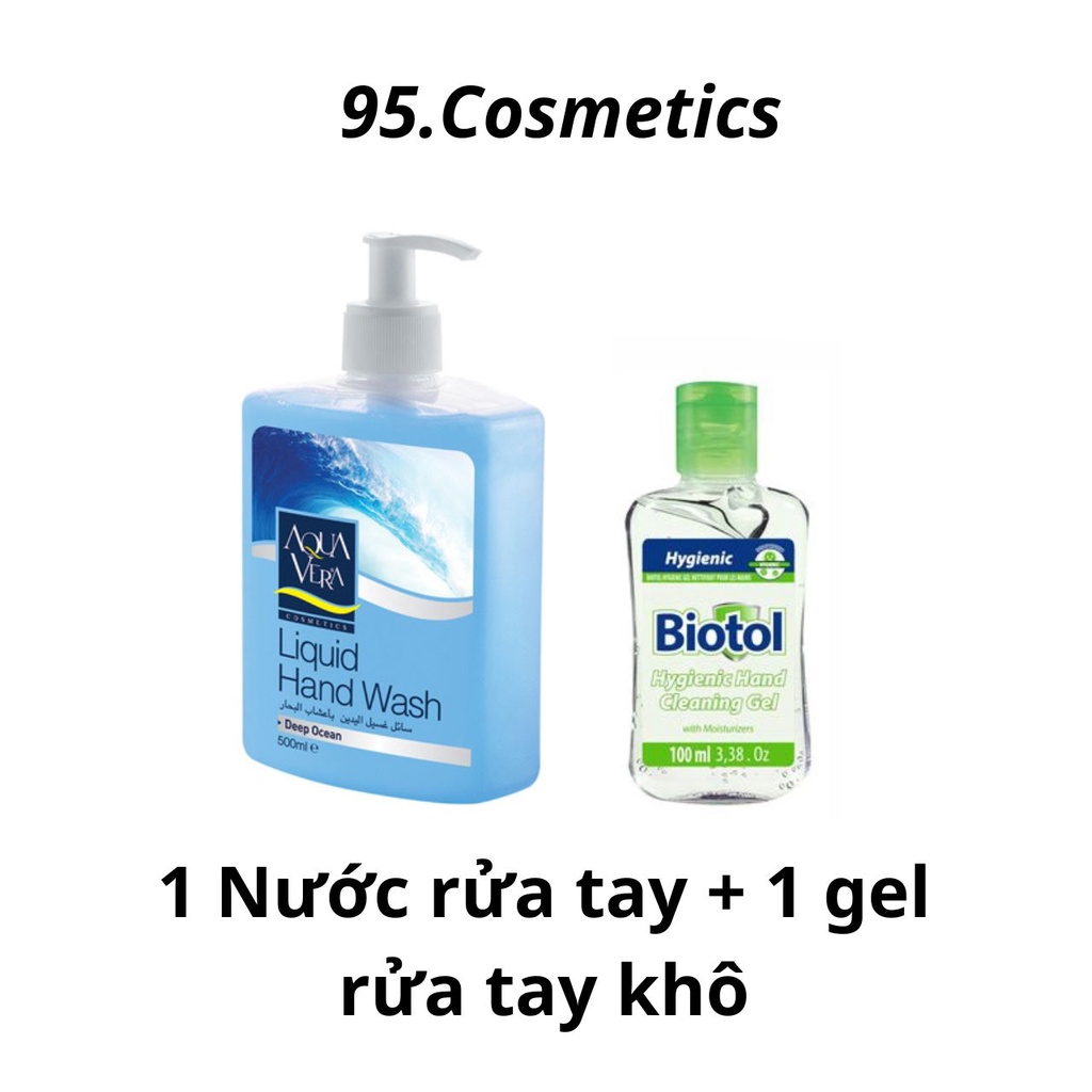Nước Rửa Tay Aqua Vera 500ml Nước Biển Sâu, Thơm Dịu Dưỡng Da Tay