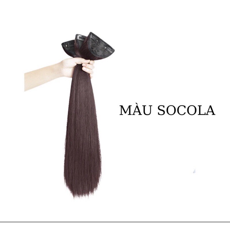 Set 3 kẹp dải thẳng dài hàng cao cấp giúp phồng và dày tóc