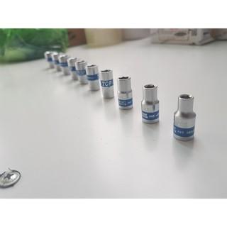 Đầu típ GERMANY 1/4" NGẮN LỤC GIÁC (Đầu khẩu lục giác- Dài 25mm)