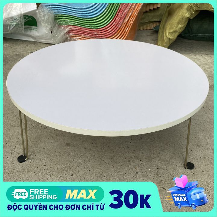 bàn tròn gỗ công nghệp phi 60 (màu trắng)