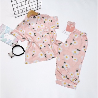 [Xả kho] Bộ lanh lửng pyjama 45-63kg