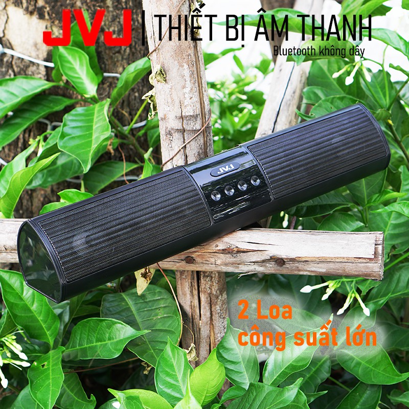 Loa nghe nhạc bluetooth speaker JVJ A2 không dây dáng dài 2 loa cực đỉnh - Kiểu dáng sang trọng hỗ trợ thẻ nhớ, đài FM