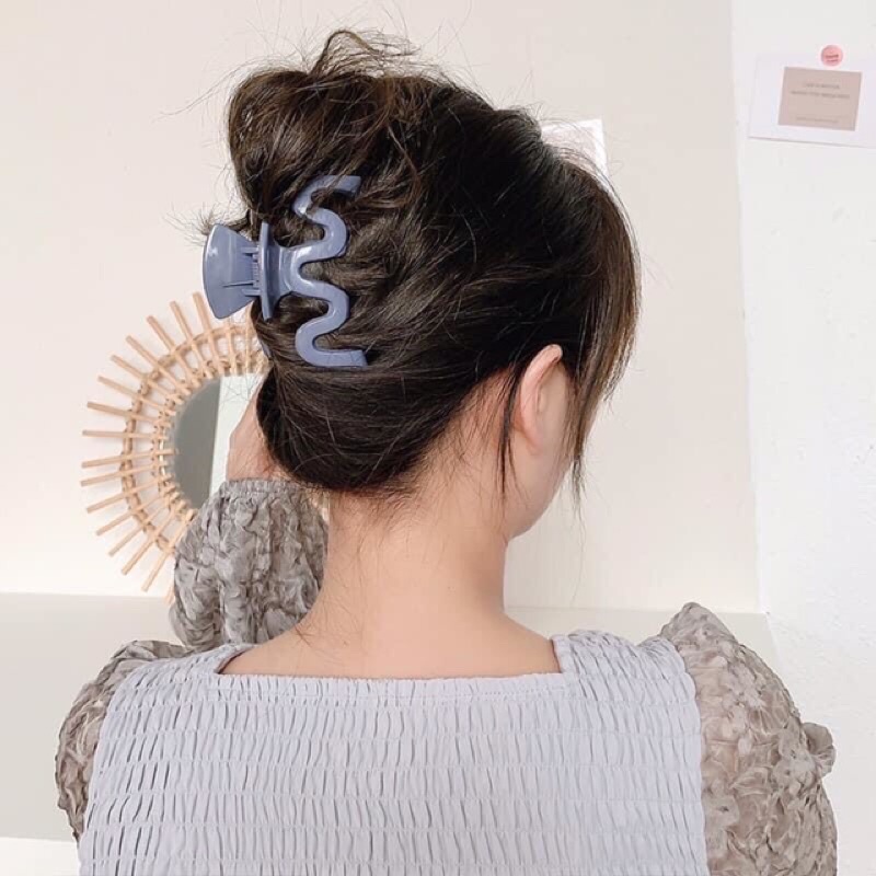 Kẹp tóc càng cua lượn sóng nhiều màu cute