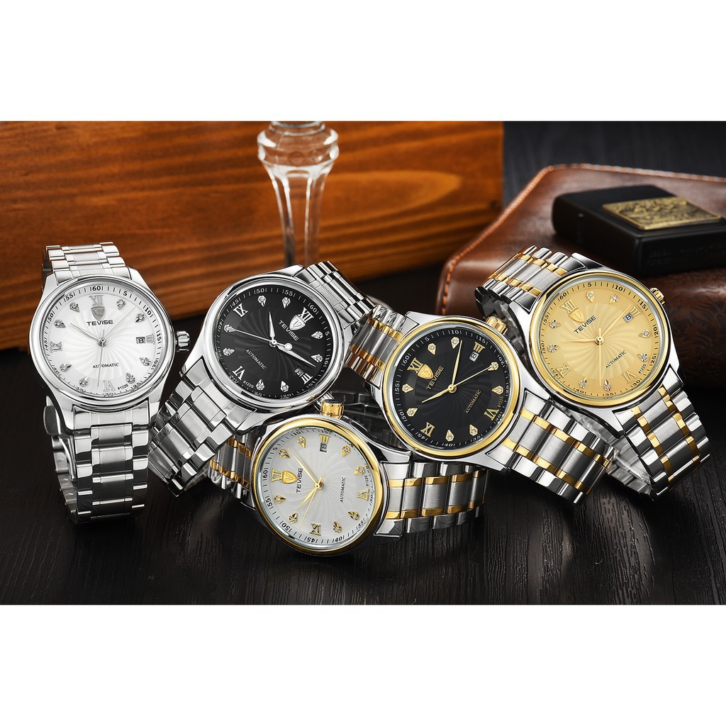 ĐỒNG HỒ NAM TEVISE 8122, DÂY THÉP ĐÚC CAO CẤP, MẶT TRÁNG SAPPHIRE Bán lẻ giá sỉ