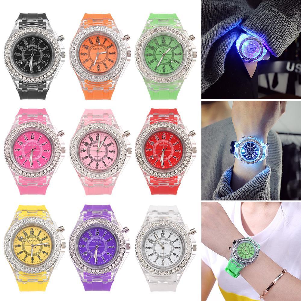 LAY Đồng Hồ Quartz Có Đèn LED