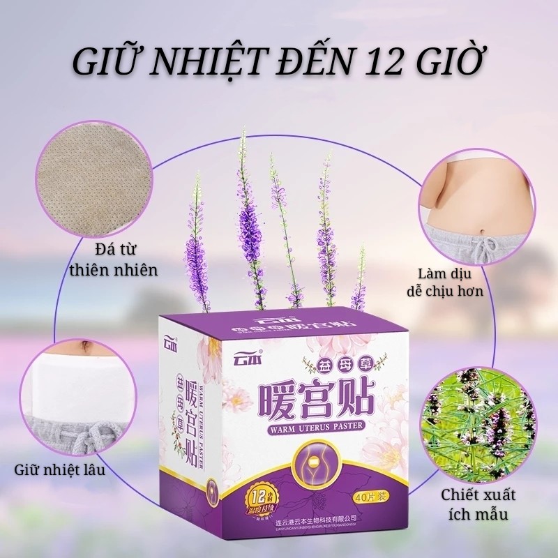 YUNBEN - Miếng dán nóng ích mẫu giữ nhiệt cơ thể giảm đau bụng kinh nguyệt