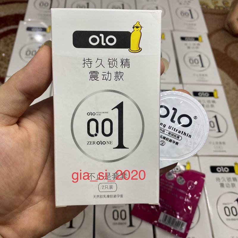 Bao Cao Su OLO 0.01 Mỏng Nhất Thế Giới - Gốc nước - Hộp 2 sản phẩm