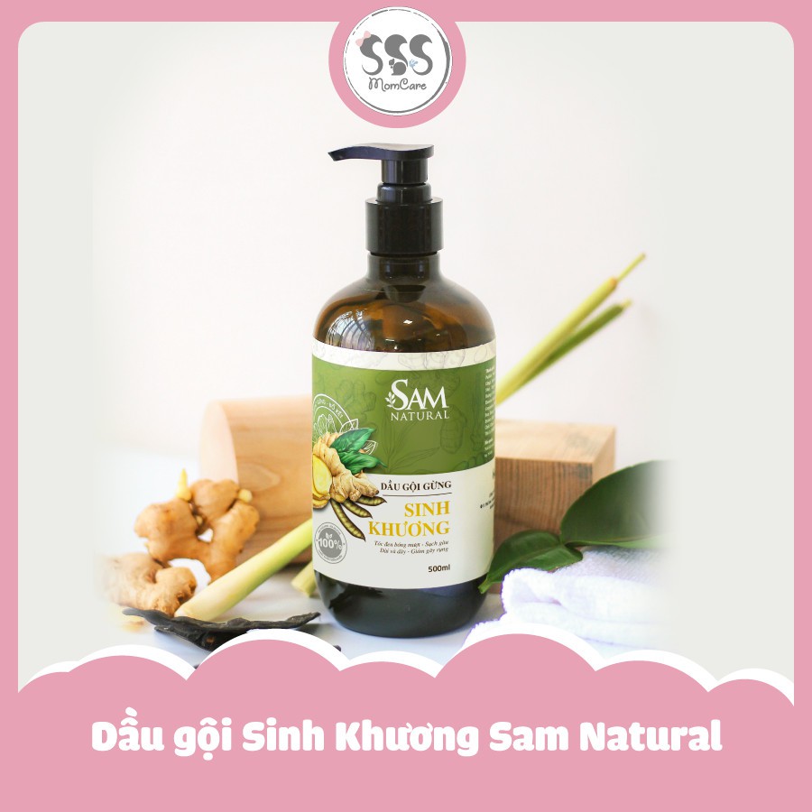 Bộ Gội - Ủ Sinh Khương Sam Natural 500ml - 8 thành phần thiên nhiên kích thích mọc tóc, giảm gãy rụng