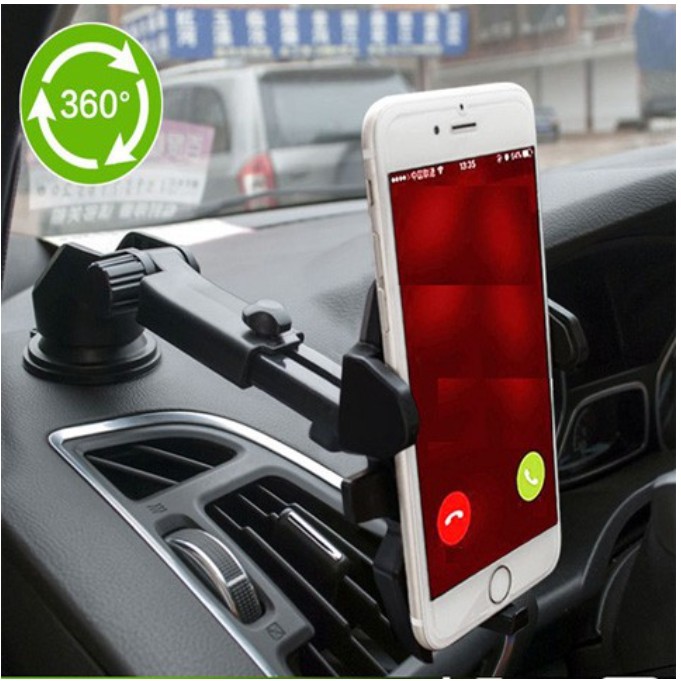 Giá đỡ điện thoại - Kẹp điện thoại xoay 360 tiện lợi dành cho ôtô