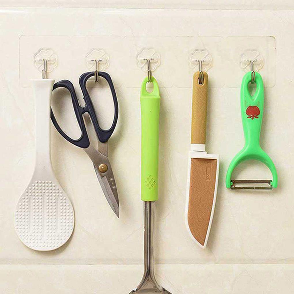 10 / 20 Móc Treo Đồ Có Giác Hút Trong Suốt Chắc Chắn