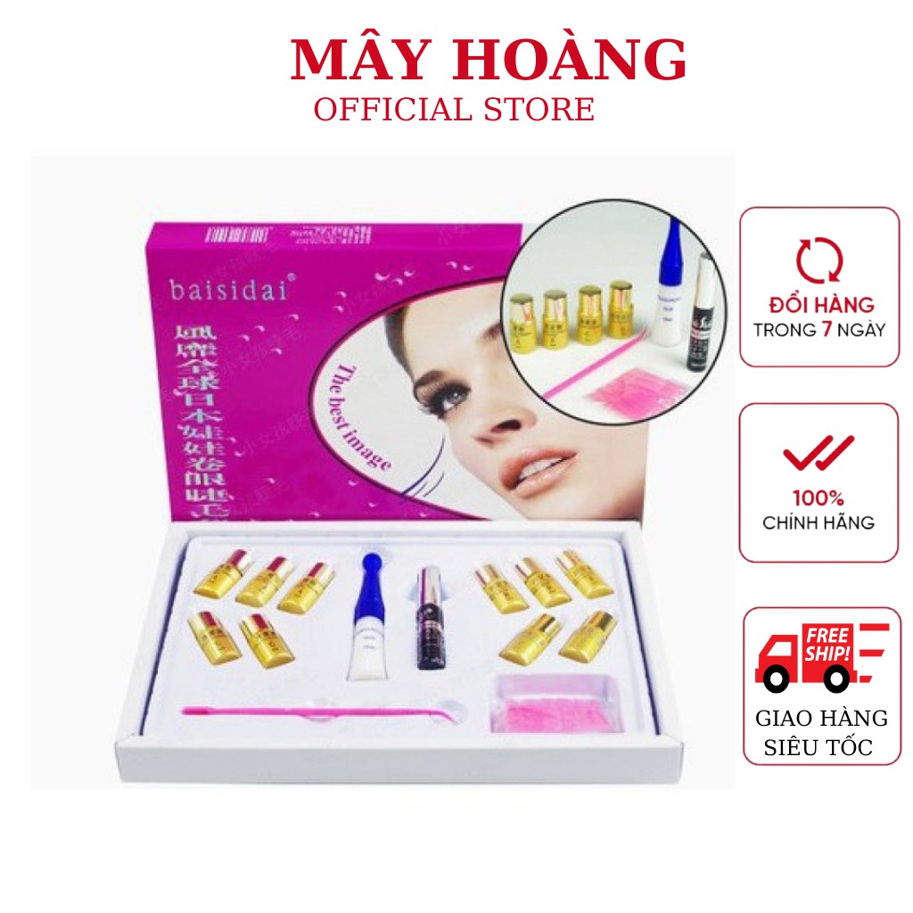 Bộ Thuốc Uốn Mi Phủ Đen Collagen 6D BAISIDAI ( hàng chuẩn)