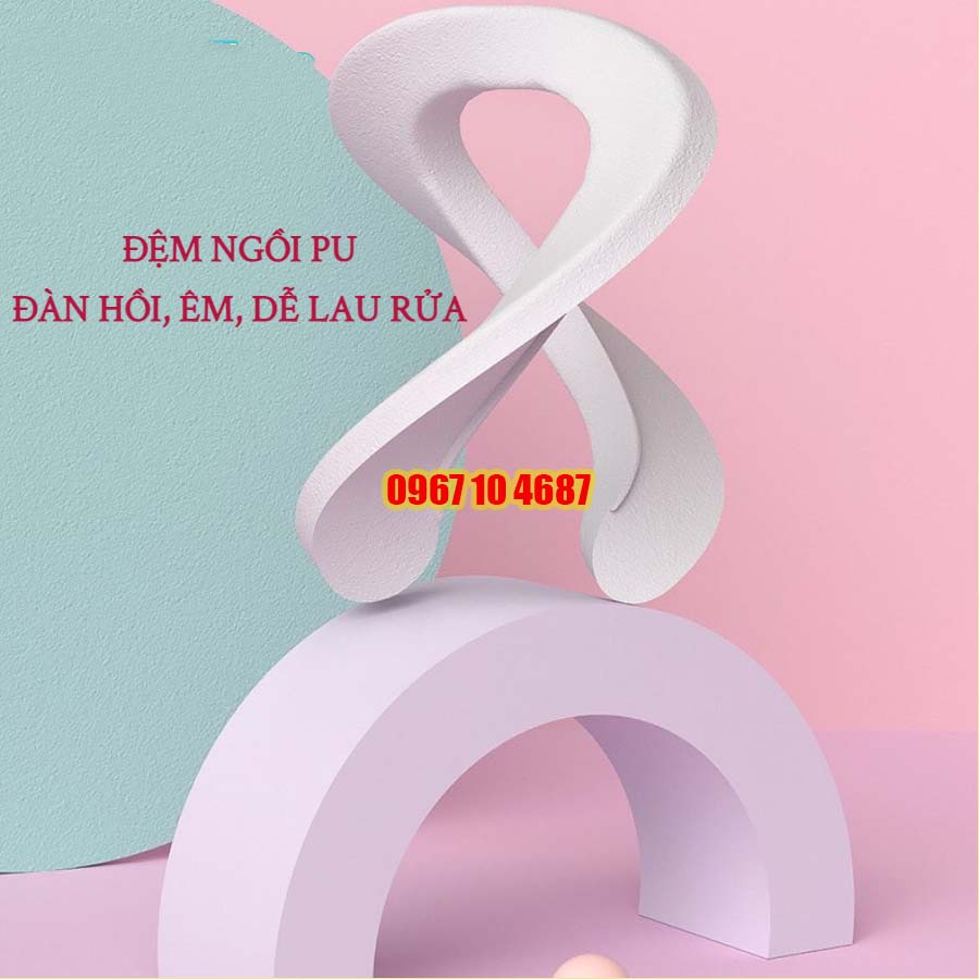 Bô vệ sinh cho bé vịt con CAYABE có đệm ngồi êm ái, tay vịn an toàn, bô ngồi toilet cho bé