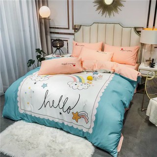 Bộ Chăn Ga Gối 4 Món Cotton Lụa Print cực đẹp