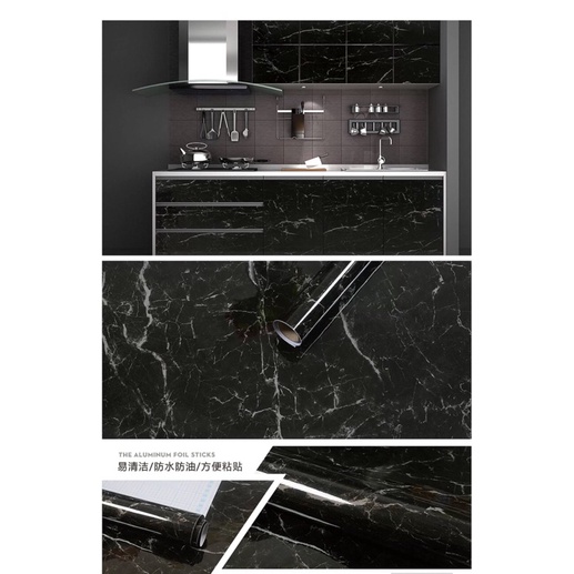 Giấy dán tường 5Mx60CM ,bếp vân đá MARBLE chịu nhiệt chống dầu mỡ TRÁNG_NHÔM