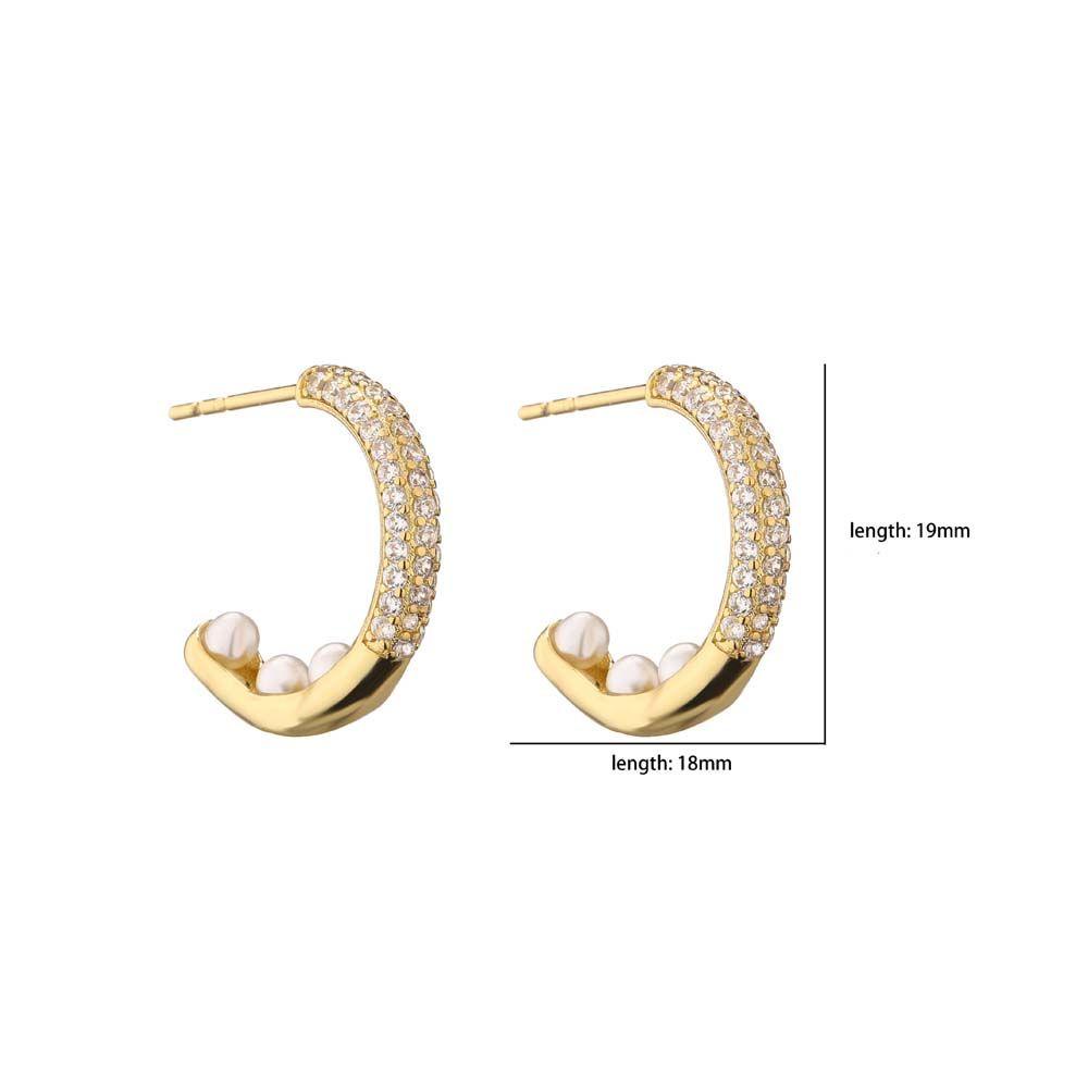 Bông Tai Tròn VANES1 Thiết Kế Đơn Giản Phong Cách Hip Hop Thời Trang Cho Nữ