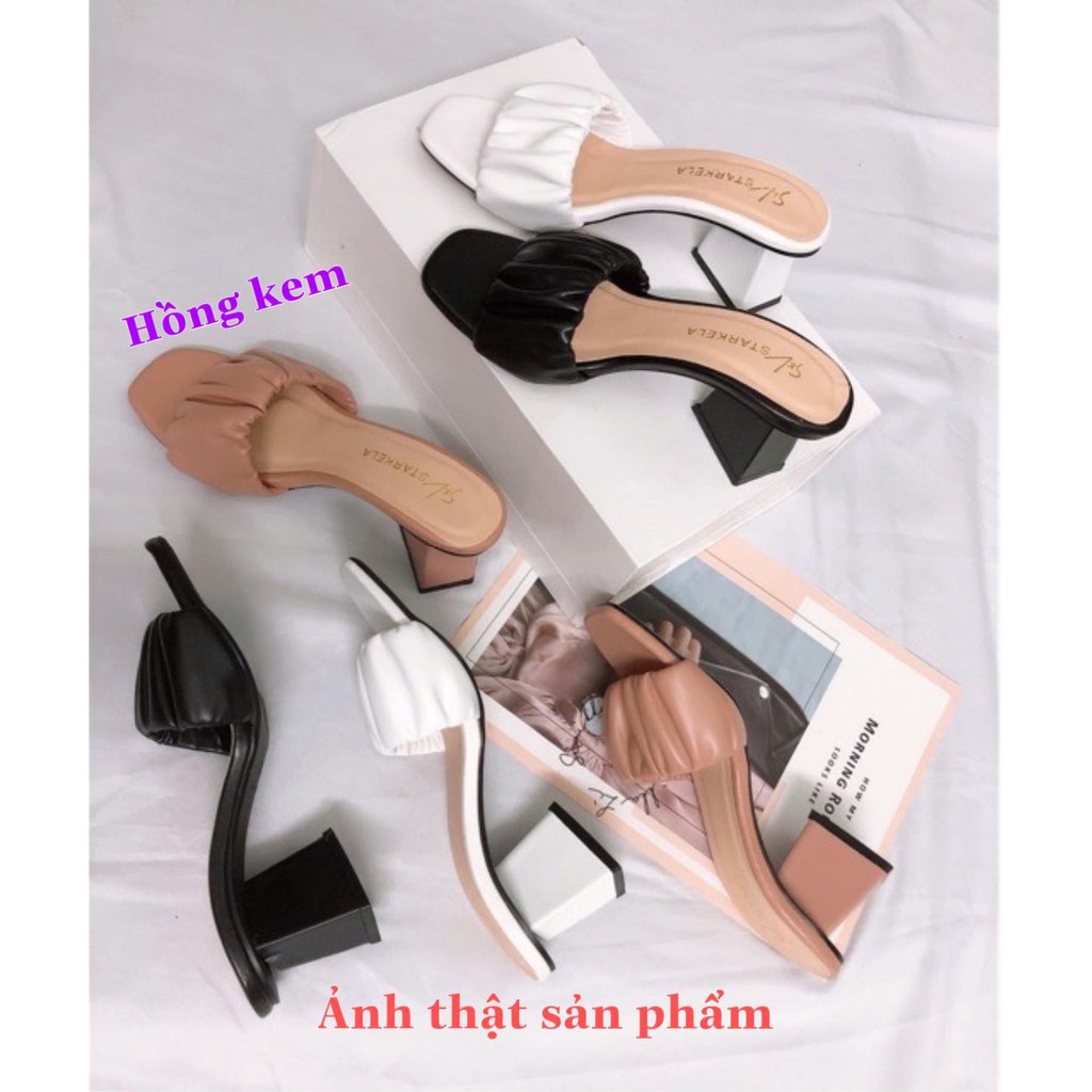 Guốc cao gót quai nhún CỰC XINH cao 6cm - s131