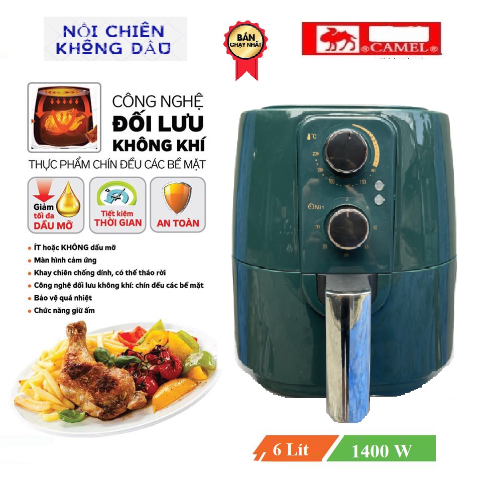 NỒI CHIÊN KHÔNG DẦU CAMEL 5L /6L/ 6.5L/ 8 LÍT CÔNG NGHỆ CHIÊN THỨC ĂN THẾ HỆ MỚI