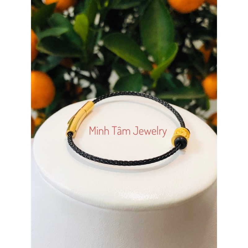 Lu thống khắc chú bình an 24k,Vòng tay lu thống 24k mini-Minh Tâm Jewelry