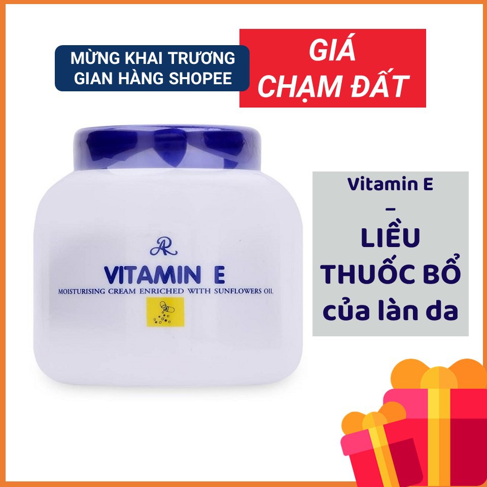 Kem dưỡng Vitamin E dưỡng ẩm da mặt, body làm trắng da Thái Lan dành cho da khô, da mụn, da nhạy cảm 500ml