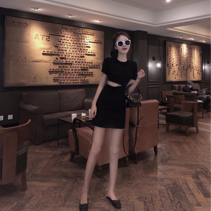 ĐẦM THUN CÓ DÂY KHÓA EO | BigBuy360 - bigbuy360.vn