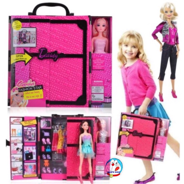 Đồ chơi độc: Combo búp bê barbie và tủ đồ thời trang