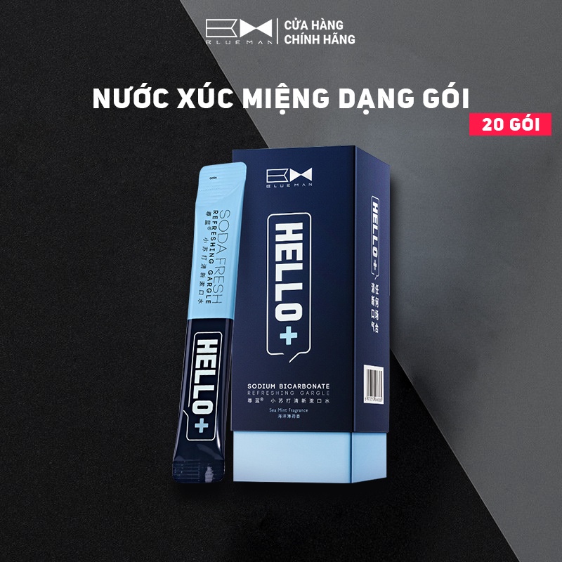 Nước Súc Miệng BLUEMAN Ngừa Sâu Răng Hương Thơm Mát Lạnh 12g x 20Gói ZL72