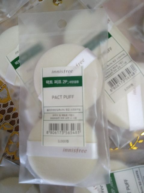 Bộ 2 Bông Mút Trang Điểm Innisfree Pact Puff