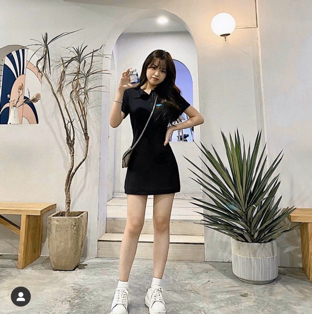 Đầm suông cổ polo có thêu logo🍓 | BigBuy360 - bigbuy360.vn