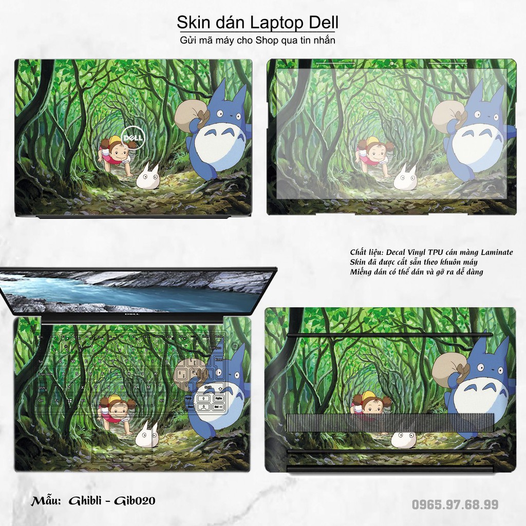 Skin dán Laptop Dell in hình Ghibli image (inbox mã máy cho Shop)