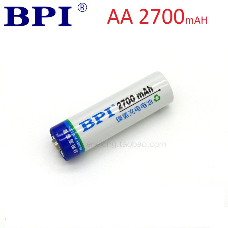 Bộ 4 pin sạc BPI AA 2700mAH Dung lượng thực chuyên dùng cho máy ảnh, máy hút sữa, đồ chơi..