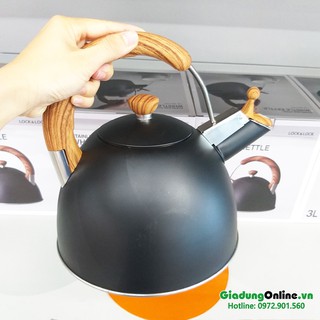 Ấm Đun Nước Bếp Từ Lock&Lock Inox 304 WHISTLE KETTLE CKT1301 3 Lít Có Còi Báo