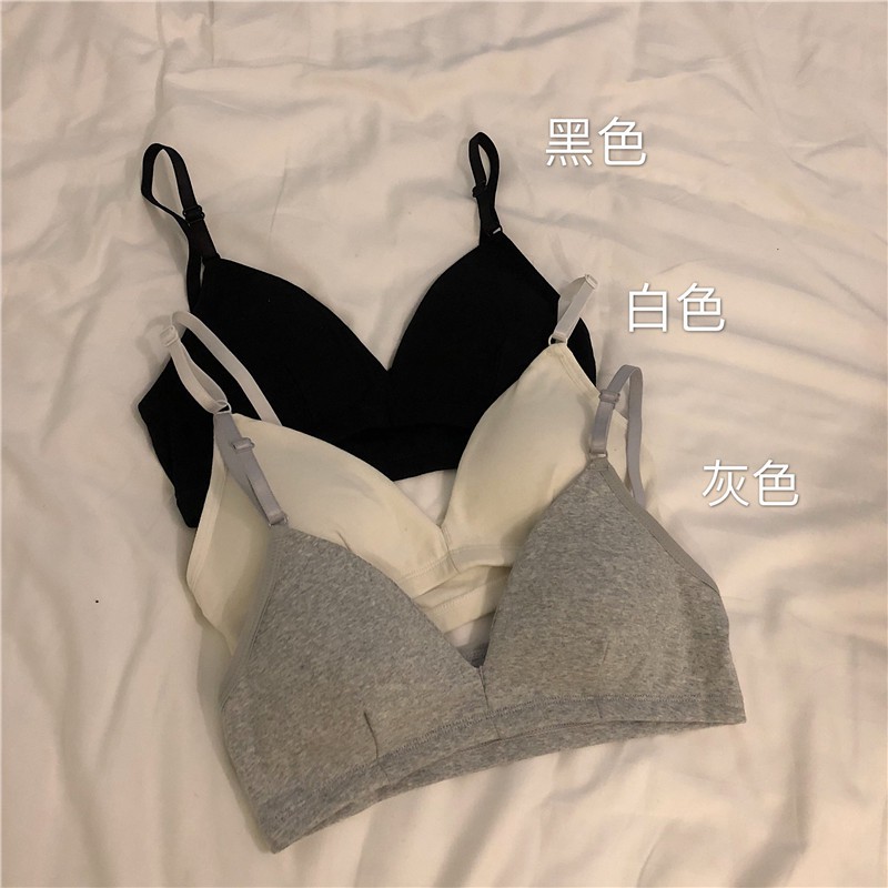 Xiaozhainv Áo ngực không gọng 3 màu trơn tùy chọn dễ thương phong cách Hàn Quốc thời trang mùa hè cho nữ | BigBuy360 - bigbuy360.vn