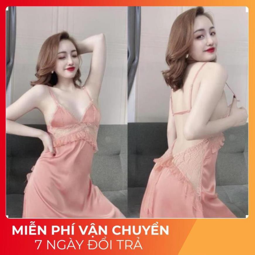Váy Ngủ Sexy Nữ, Đầm Ngủ Chiffon Bẹt Vai Kèm Quần Dưới 70Kg