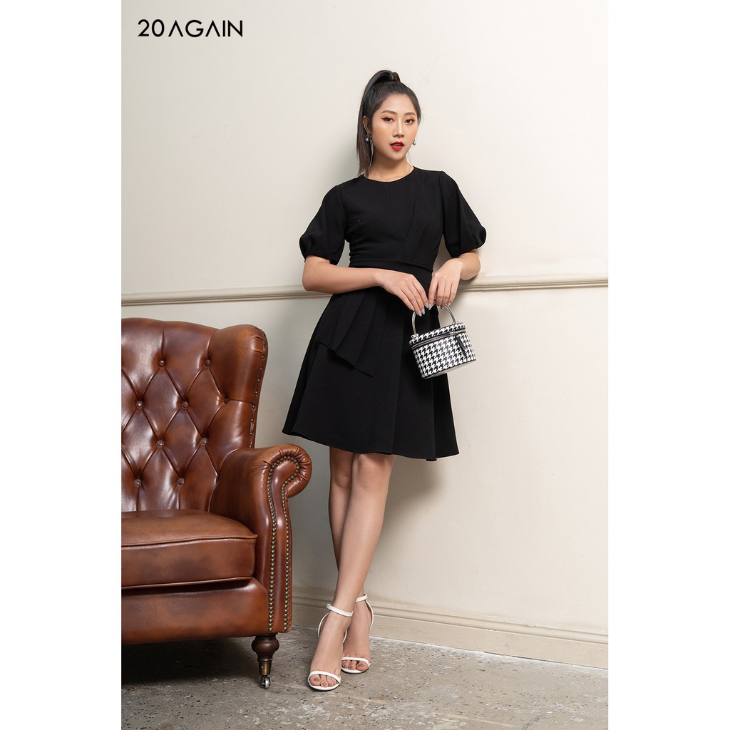 Đầm xòe xếp nơ thân trước 20Again - DEA0888 | BigBuy360 - bigbuy360.vn
