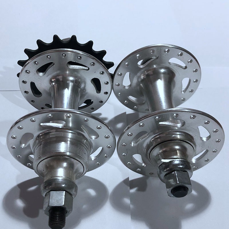 36 Holes Aluminum Alloy Front Rear Hubs Action Bicycle Fixed Gear Bike Single Speed with Fixed Flywheel,Front 100mm