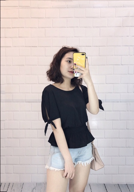 Áo sơ mi peplum xuất dư