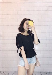 Áo sơ mi peplum xuất dư