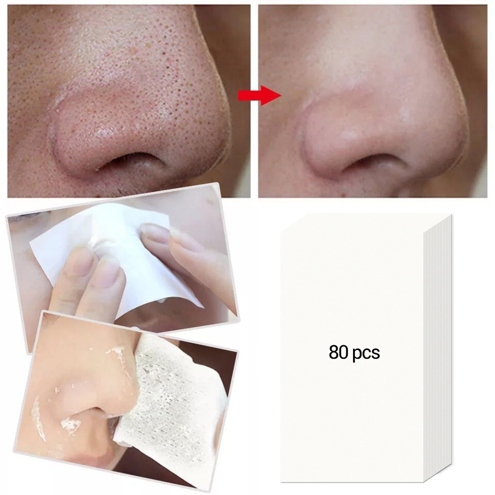 Set 80 Giấy Lột Mụn Đầu Đen LANBENA Làm Sạch Sâu Da Mặt