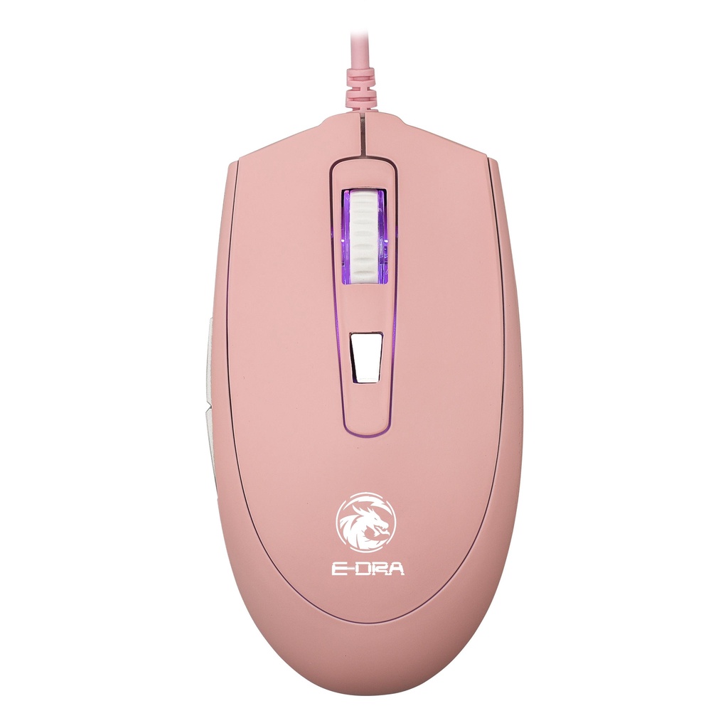 Chuột gaming EDRA EM614 Pink DPI 3200 Led RGB