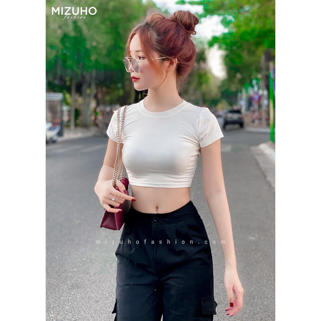 Áo Croptop Ôm Nữ Croptop Trơn Ngắn Tay Body So hot