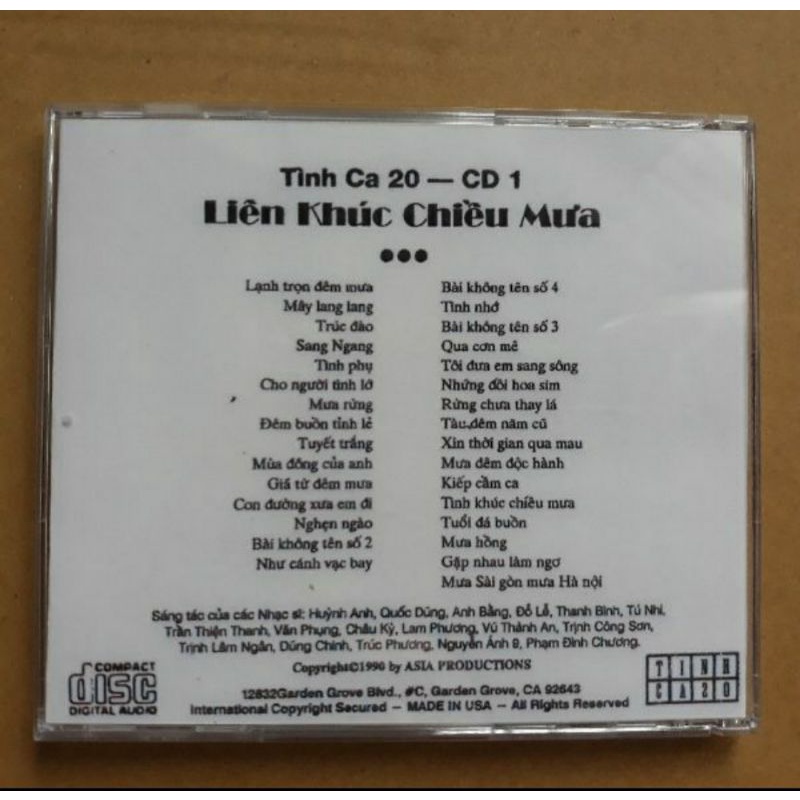 Bộ 3 cd Liên khúc chiều mưa phono