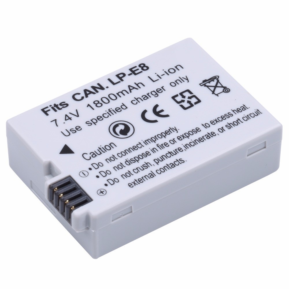 Pin Dành Cho Máy Ảnh Canon LP-E8 1800mAh