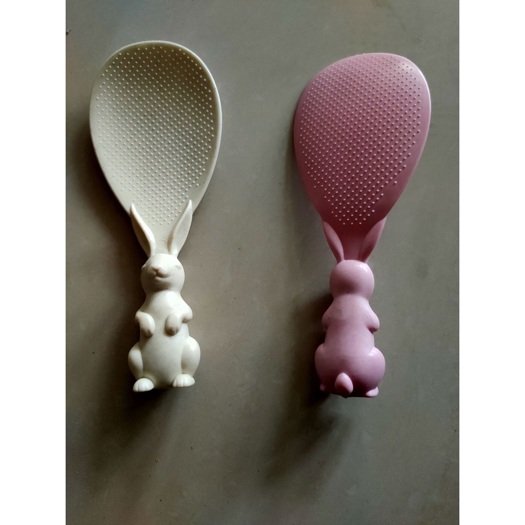 Muôi Xới Cơm Hình Thỏ Dễ Thương, Thìa xới cơm con thỏ Kiểu Dáng Cute Đứng, Thìa xới cơm dạng đứng