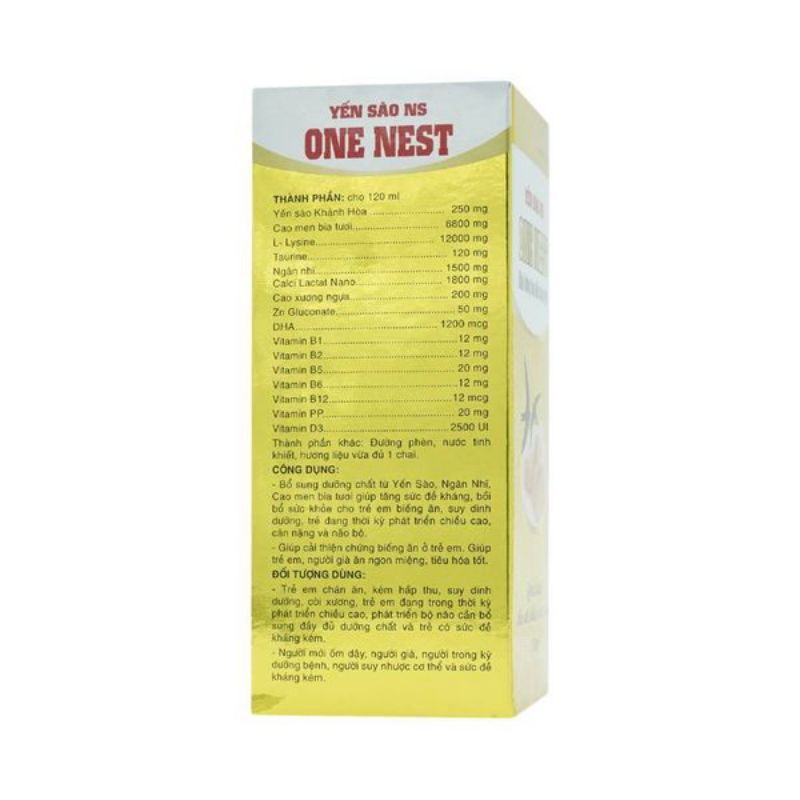 ✅ Yến Sào NS One Nest (hộp × 1 chai 120ml) ❤️[ CHÍNH HÃNG ] ❤️ Giúp bé ăn ngon, dáng cao, sáng trí, tăng cân tự nhiên, t